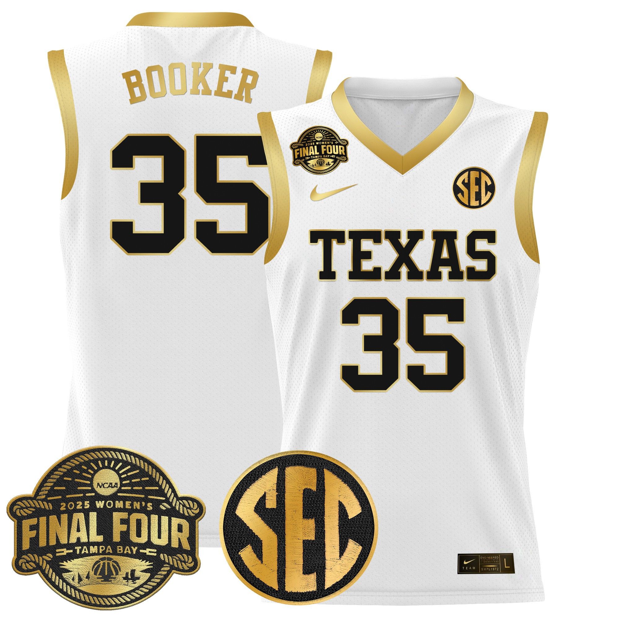 Men Texas Longhorns #35 Booker White Nike 2025 Final Four Patch Lightweight Basketball NCAA Jerseys